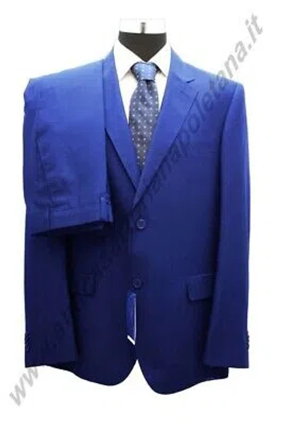 Pre-owned Andrea Ardenti Tailored Men's Suit 2 Buttons Light Blue Drop 0 Made In Italy