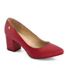 Andrea Block Heel Pumps In Red