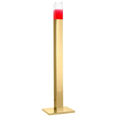 Pre-owned Andrea Branzi Ghidini 1961 Giotto Stainless Steel Floor Lamp In Polished Gold Finish