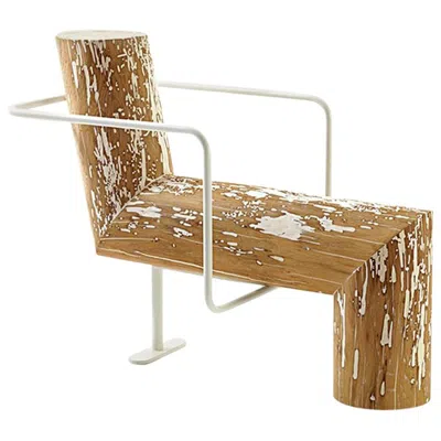 Pre-owned Andrea Branzi Lei Wood Bench, By , Made In Italy In Brown