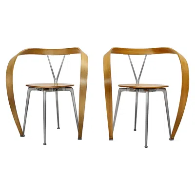 Pre-owned Andrea Branzi Modernist Vintage Armchairs Revers  For Cassina Milan, Italy, 1993 In Brown