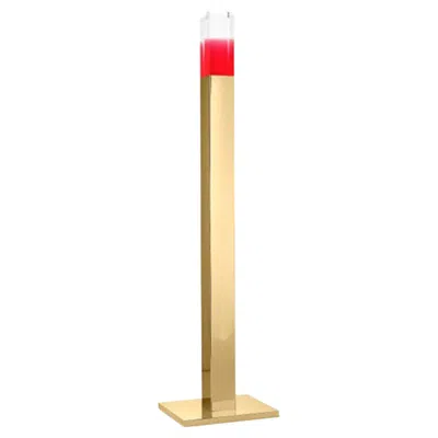Pre-owned Andrea Branzi Stainless Steel And Plexiglass Floor Lamp By Ghidini 1961, Italy In Orange