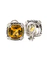 ANDREA CANDELA ANDREA CANDELA ALHAMBRA 18K & SILVER 10.32 CT. TW. DIAMOND & CITRINE EARRINGS