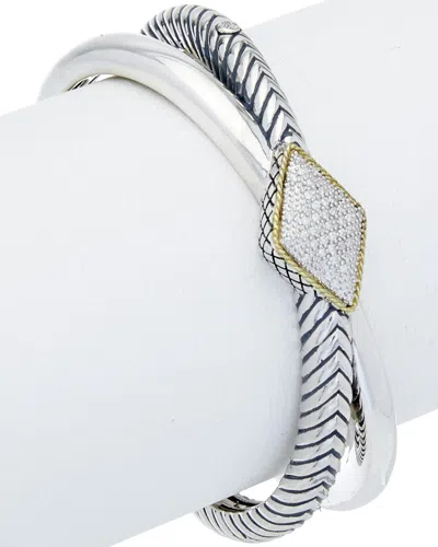 Andrea Candela Andréa Candela Amante 18k & Silver 0.10 Ct. Tw. Diamond Pendant Necklace In Metallic