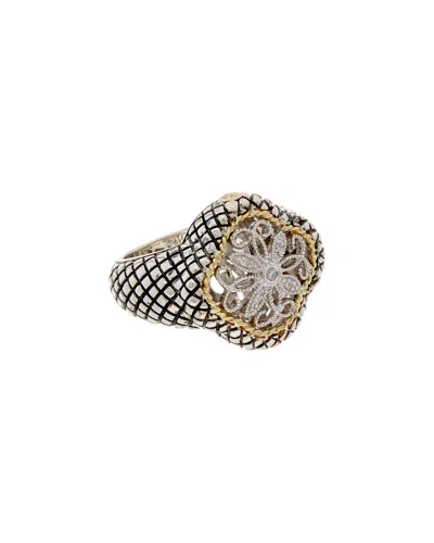 Andrea Candela Andrea Ii 18k 0.03 Ct. Tw. Diamond Ring In Metallic