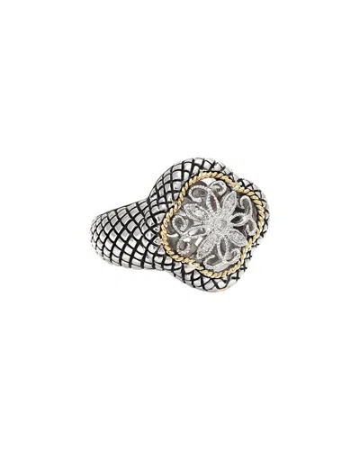 ANDREA CANDELA ANDREA CANDELA ANDREA II 18K & SILVER 0.03 CT. TW. DIAMOND RING