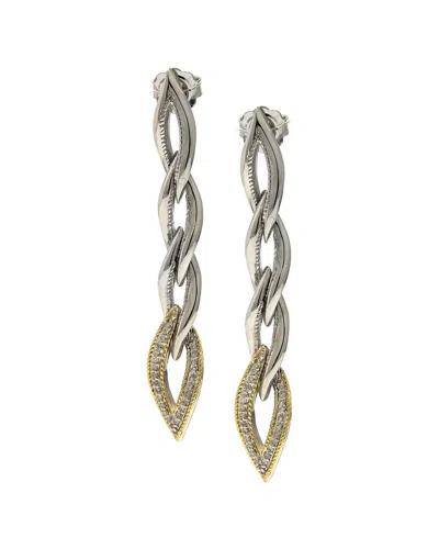 Andrea Candela Conexion 2 18k & Silver 0.24 Ct. Tw. Diamond Earrings In Metallic