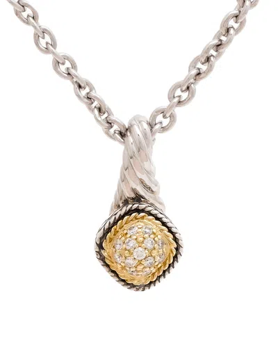 Andrea Candela Andréa Candela Diamante 0.26 Ct. Tw. Diamond Necklace In Metallic