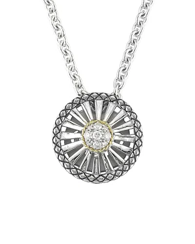 Andrea Candela Diamante 18k & Silver 0.20 Ct. Tw. Diamond Necklace In Metallic