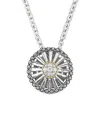 Andrea Candela Diamante 18k & Silver 0.20 Ct. Tw. Diamond Necklace In Metallic