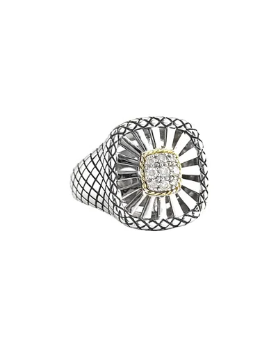 ANDREA CANDELA ANDREA CANDELA DIAMANTE 18K & SILVER 0.20 CT. TW. DIAMOND RING