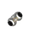 Andrea Candela Ecuestre 18k & Silver 0.02 Ct. Tw. Diamond & Onyx Ring