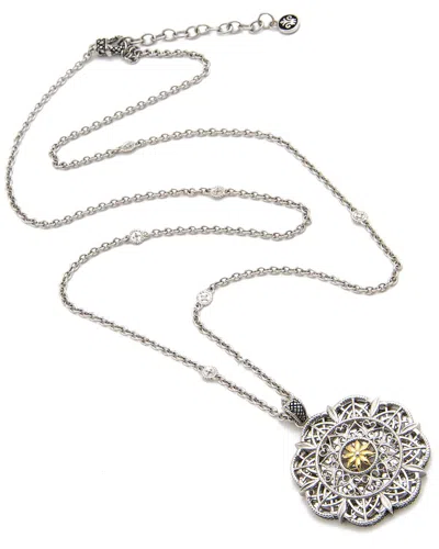Andrea Candela Enamorada 18k & Silver 0.09 Ct. Tw. Diamond Necklace In Metallic