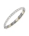 ANDREA CANDELA ANDREA CANDELA FLECHA 18K & SILVER 0.28 CT. TW. DIAMOND BANGLE