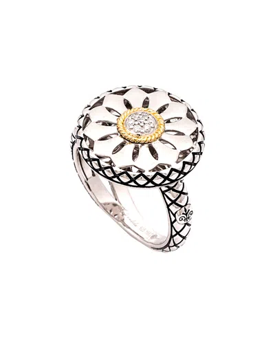 Andrea Candela Flower Power 18k & Silver Diamond Ring In Metallic