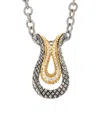 Andrea Candela Fortuna 18k & Silver 0.19 Ct. Tw. Diamond Necklace In Multi