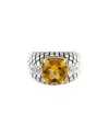 Andrea Candela Ibiza 18k & Silver 4.04 Ct. Tw. Diamond & Citrine Ring