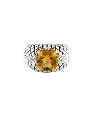 ANDREA CANDELA ANDREA CANDELA IBIZA 18K & SILVER 4.04 CT. TW. DIAMOND & CITRINE RING