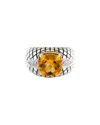 Andrea Candela Ibiza 18k & Silver 4.04 Ct. Tw. Diamond & Citrine Ring