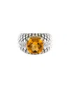 Andrea Candela Ibiza 18k & Silver 4.04 Ct. Tw. Diamond & Citrine Ring In Multi