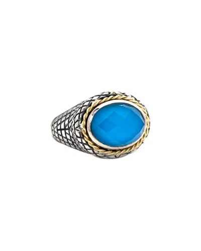 Andrea Candela Ibiza 18k & Silver Ct. Tw. Turquoise Ring In Metallic