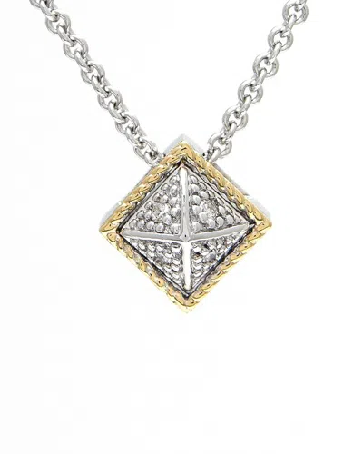 Andrea Candela La Romana 18k & Silver 0.06 Ct. Tw. Diamond Necklace In Gold