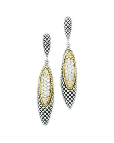 Andrea Candela Lagrima 18k & Silver 0.56 Ct. Tw. Diamond Earrings In Metallic