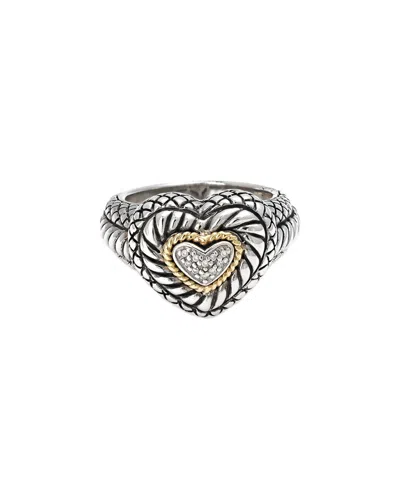 Andrea Candela Lazo 18k & Silver 0.04 Ct. Tw. Diamond Ring In Metallic