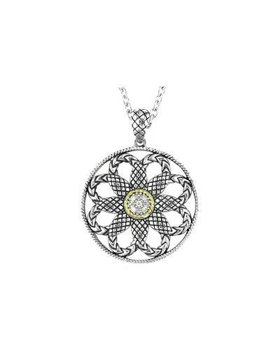Andrea Candela Lazo 18k & Silver 0.06 Ct. Tw. Diamond Necklace In Metallic