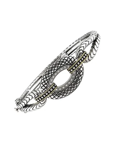 Andrea Candela Lazo 18k & Silver 0.09 Ct. Tw. Diamond Bangle In Metallic