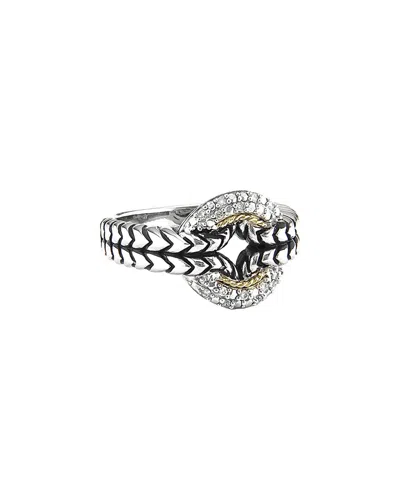 ANDREA CANDELA ANDREA CANDELA LAZO 18K & SILVER 0.09 CT. TW. DIAMOND RING