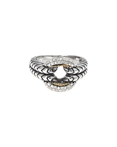 ANDREA CANDELA ANDREA CANDELA LAZO 18K & SILVER 0.09 CT. TW. DIAMOND RING