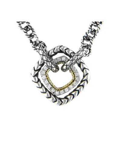 Andrea Candela Lazo 18k & Silver 0.10 Ct. Tw. Diamond Necklace In Metallic