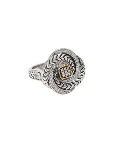 ANDREA CANDELA ANDREA CANDELA LAZO 18K & SILVER 0.13 CT. TW. DIAMOND RING