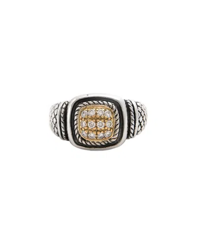 ANDREA CANDELA ANDREA CANDELA LAZO 18K & SILVER 0.18 CT. TW. DIAMOND RING