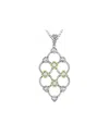 ANDREA CANDELA ANDREA CANDELA LAZO 18K OVER SILVER 0.1 CT. TW. DIAMOND NECKLACE