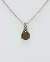 Andrea Candela Mini Alhambra 18k & Silver Quartz Necklace In Metallic
