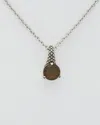 Andrea Candela Mini Alhambra 18k & Silver Quartz Necklace In Metallic