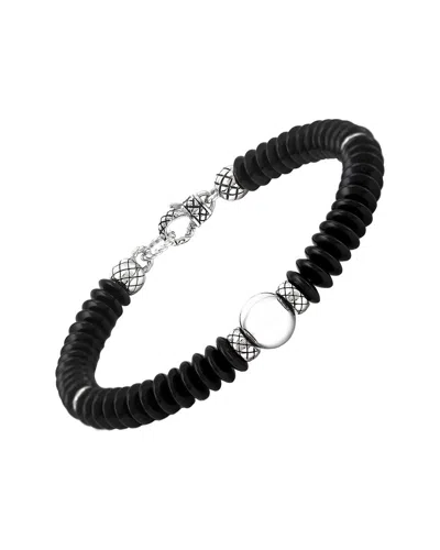 Andrea Candela Andréa Candela Onix Ola Silver Onyx Bangle Bracelet In Black