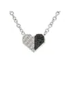 Andrea Candela Origami Silver 0.16 Ct. Tw. Diamond Necklace In Multi