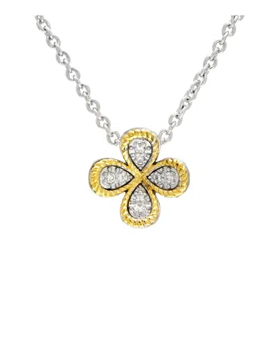 Andrea Candela Pop-up 18k & Silver 0.06 Ct. Tw. Diamond Necklace In Gold
