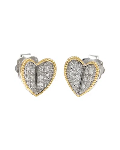 Andrea Candela Pop-up 18k & Silver 0.16 Ct. Tw. Diamond Earrings In White