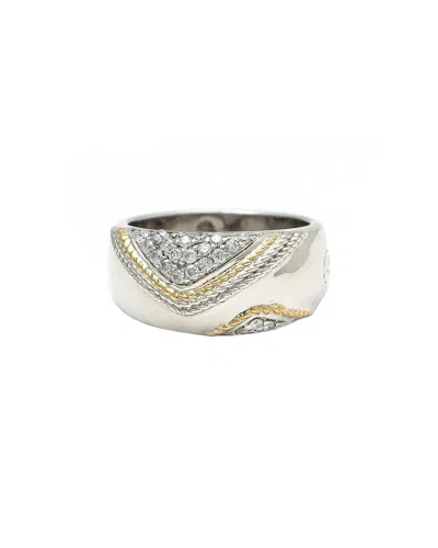 Andrea Candela Rio 18k & Silver 0.25 Ct. Tw. Diamond Ring In Metallic