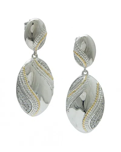 Andrea Candela Rio 18k & Silver 0.28 Ct. Tw. Diamond Earrings In Metallic