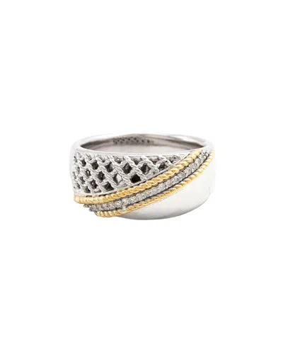 Andrea Candela Rioja 18k & Silver 0.10 Ct. Tw. Diamond Ring In Metallic