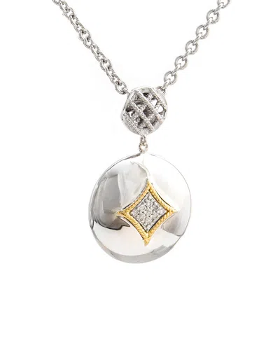 Andrea Candela Rioja 18k & Silver 0.13 Ct. Tw. Diamond Necklace In Metallic