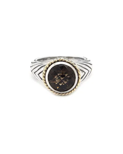 ANDREA CANDELA ANDREA CANDELA RODEO 18K & SILVER 3.23 CT. TW. SMOKY QUARTZ RING