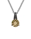 Andrea Candela Silver Lemon Quartz Pendant Necklace