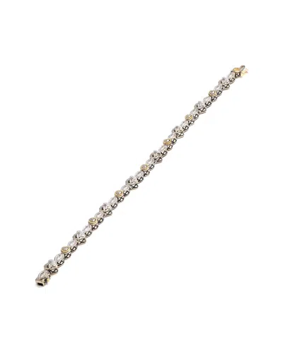 Andrea Candela Tesoro 18k & Silver 0.09 Ct. Tw. Diamond Bracelet In Metallic