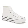 Andrea Canvas Sneaker Boots With Platform In Black